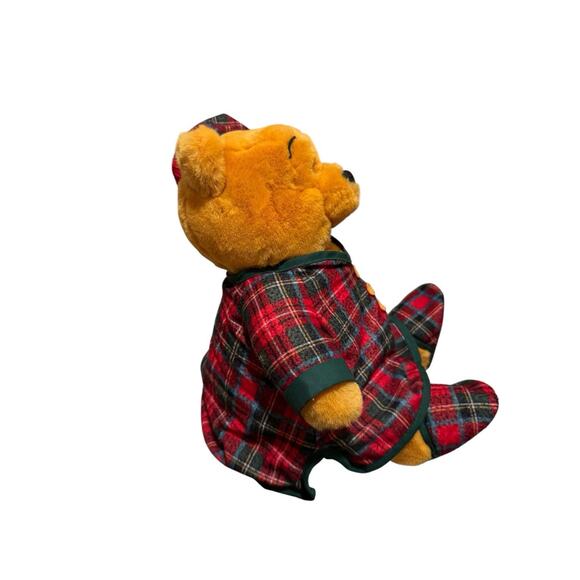 The Disney Store Winnie The Pooh Plaid Pj’s Pajamas Stuffed Plush Doll 14” - Picture 5 of 7
